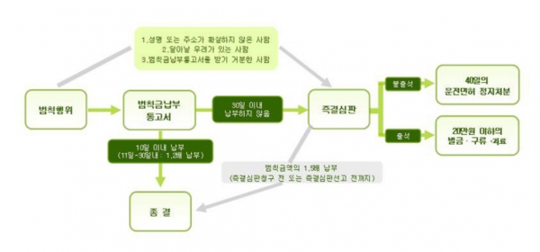 과태료와 범칙금 헷갈리지 말자